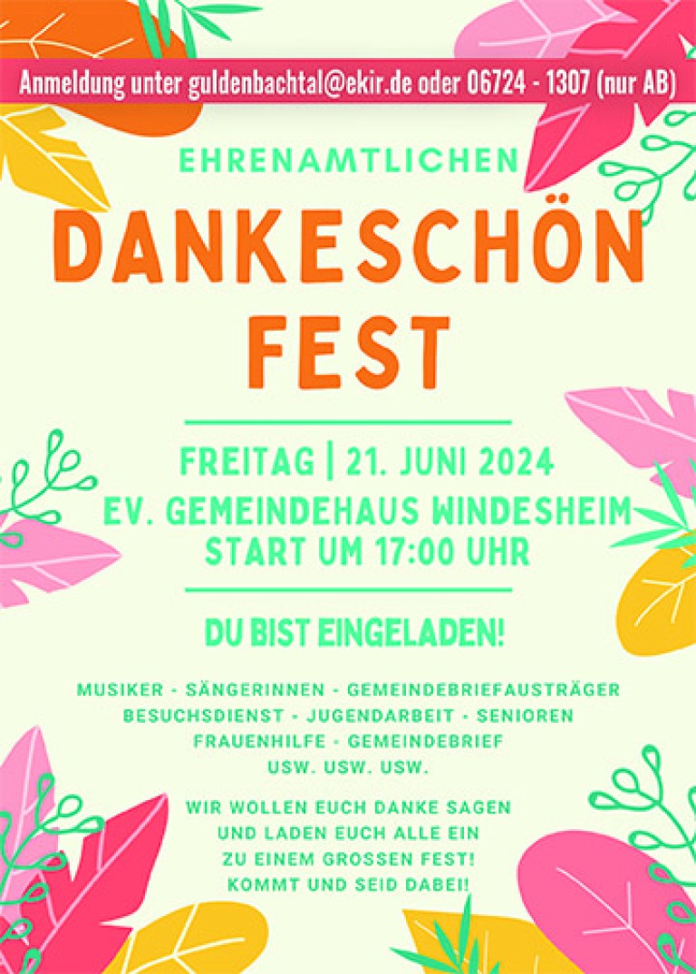 Ehrenamtsfest 2024 - Einladung GB